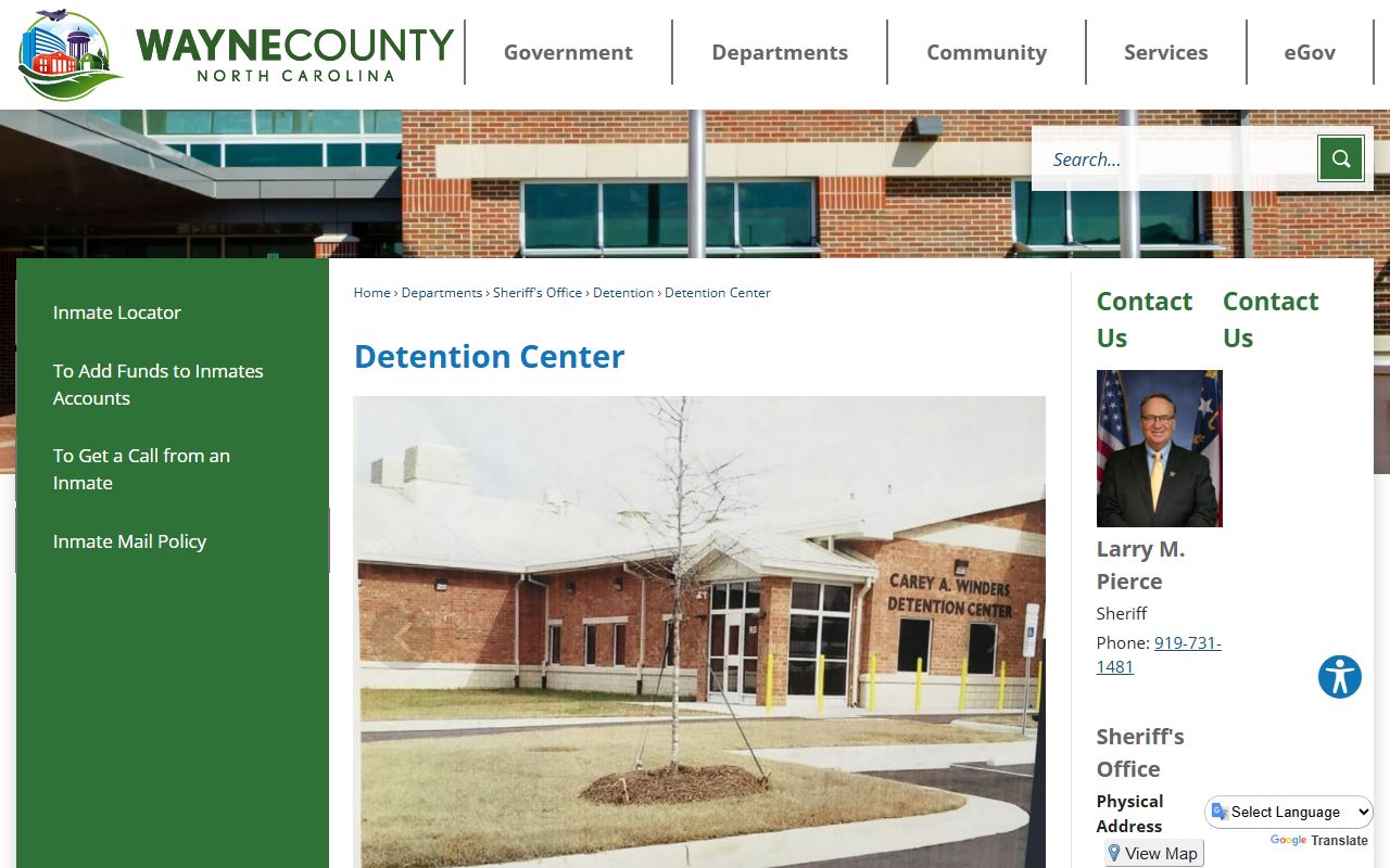 Wayne County Detention Center jail roster and facility information